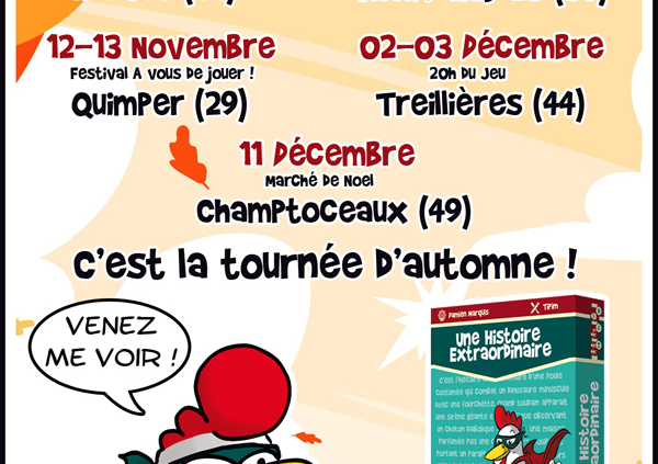 dates de la tournée d'automne pour Une Histoire Extraordinaire