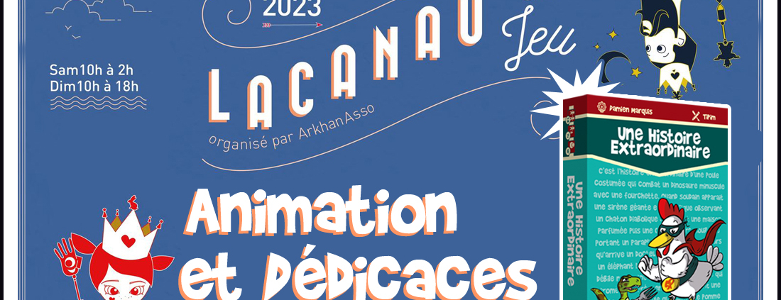 Animation et dédicaces au Festival des jeux Lacanau