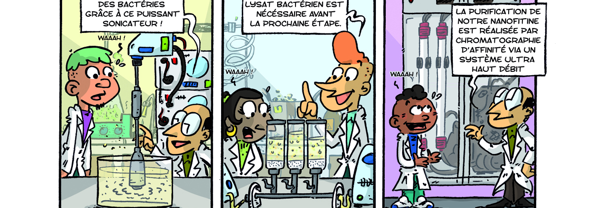 Planche pédagogique réalisée dans la cadre de la collaboration entre Nantes Université et La Brévinoise Jeux avec l'album de BD Labo TV.