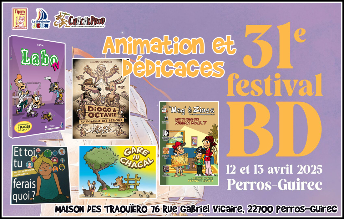 Animation et dédicaces pour les jeux de La Brévinoise Jeux au Festival de Perros Guirec
