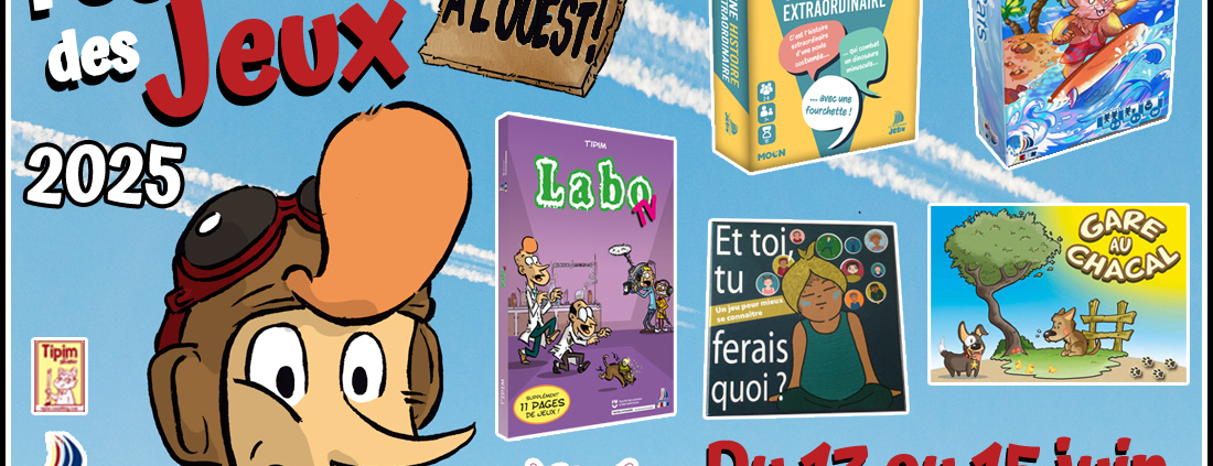 Animations et dédicaces pour les jeux et albums de la Brévinoise Jeux au Festival des Jeux à l'Ouest de Ste Pazanne (44)