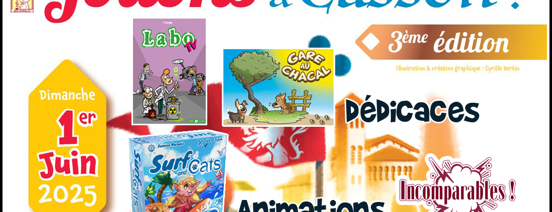 Animation et dédicaces pour les jeux de La Brévinoise Jeux à la fête du jeu de Clisson (44)