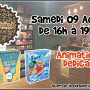 Animation et dédicaces des jeux Une Histoire Extraordinaire et Surf and Cats au Dédale à Rezé (44)