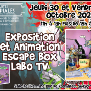 Exposition et animation de la BD et de l'escape Box LaboTV au festival Les Utopiales à Nantes (44)