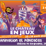Animation et dédicaces pour les jeux Une Histoire Extraordinaire et Surf and Cats au festival le Château en Jeux de Brélès (29)