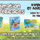 Animation et dédicaces pour les jeux Une Histoire Extraordinaire, Surf and Cats et Gare au Chacal au parc de la Guérivière à Villeneuve-en-Retz (44)