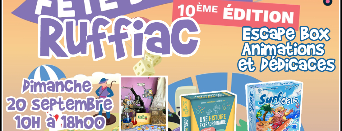 Escape Box, animation et dédicaces à la fête du jeu de Ruffiac