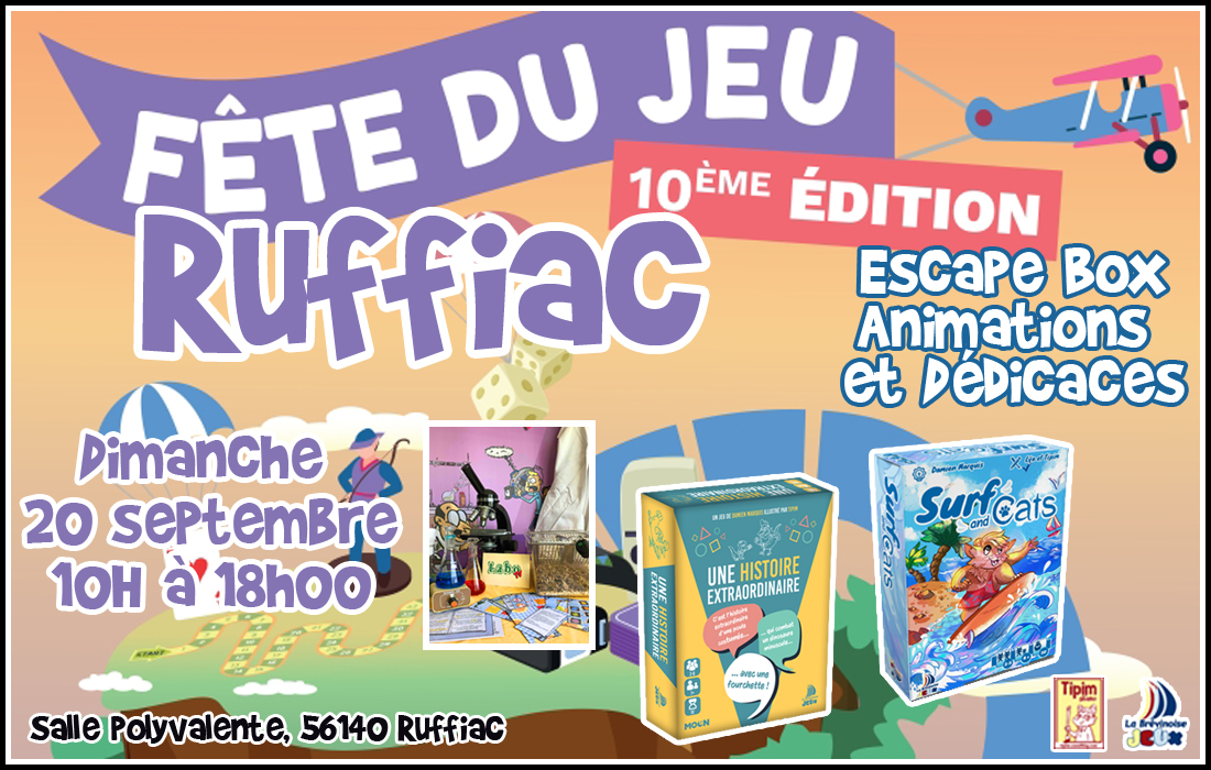 Escape Box, animation et dédicaces à la fête du jeu de Ruffiac